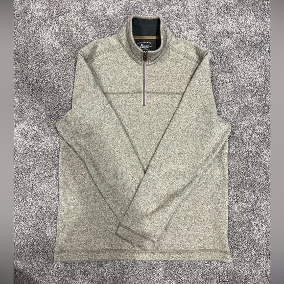 GH Bass mens vintage fleece 1/4 zip. Tan. Large. Gently used. Non smoking. - Picture 1 of 2